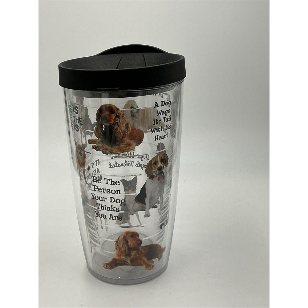 Tervis Dog Cup Tumbler 16 Oz Lid Puppy Dog Pet Animal Insulated Travel - Picture 3 of 9